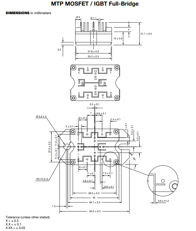 IGBT模塊VS-20MT120PFP尺寸 IGBT模塊VS-20MT120PFP尺寸