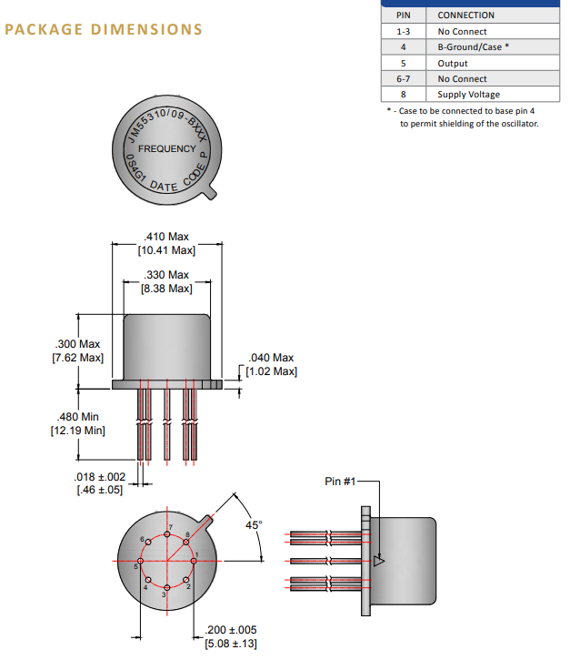 QPL振蕩器MIL-55310/09 精準(zhǔn)定時尺寸 QPL振蕩器MIL-55310/09 精準(zhǔn)定時尺寸